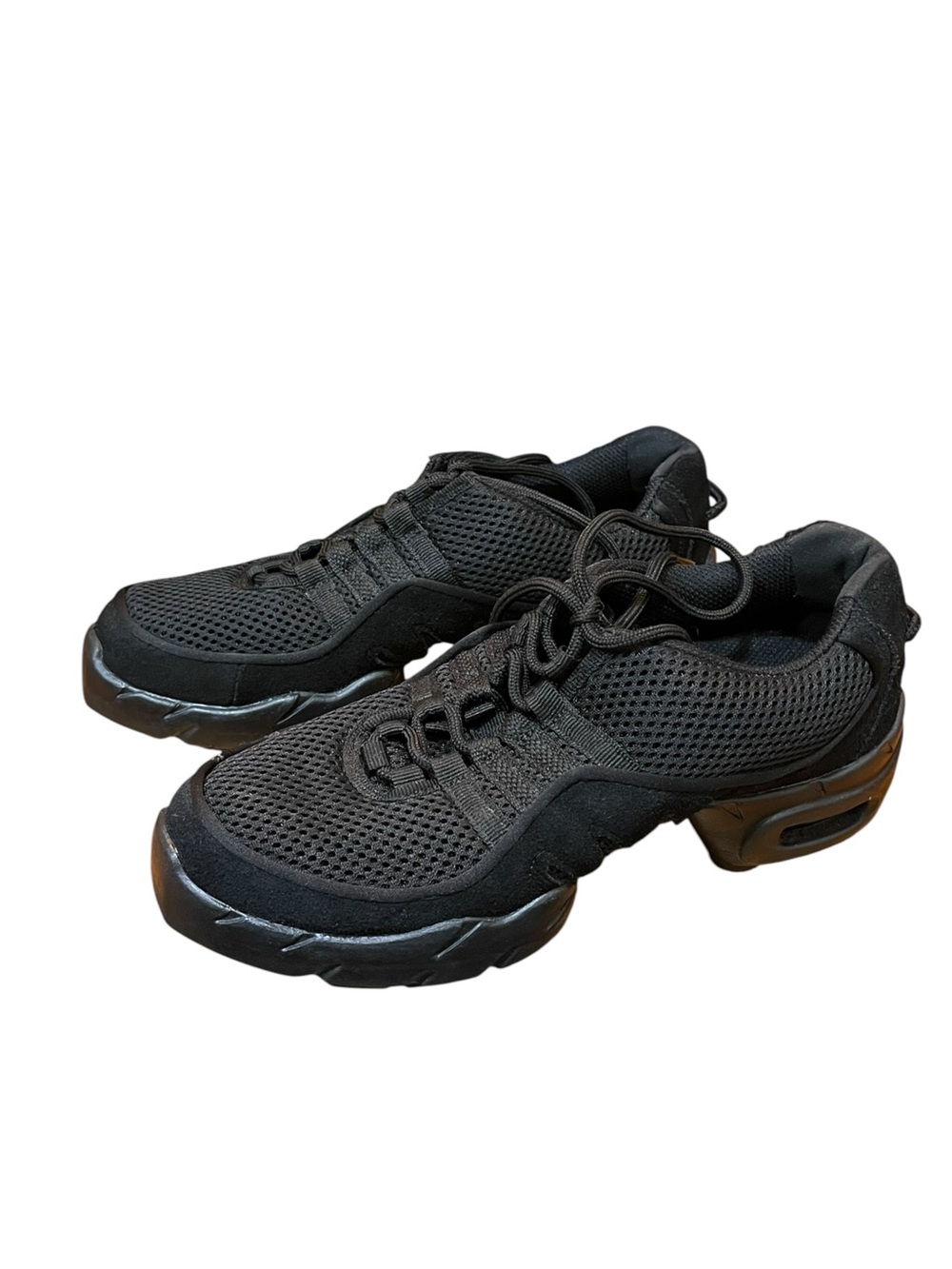 Bloch Dance Sneakers Black Split Sole Rubber Sole Mesh Low Top Performer Size 9